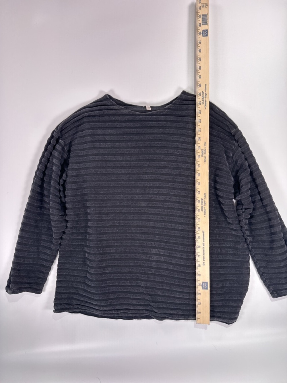 Striped Black Ribbed Top with COS Tag - Picture 10 of 10
